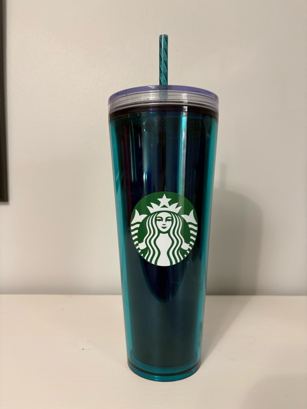 Starbucks 2022 Summer Teal Emerald Green DIY Fillable Lid Venti Tumbler 24oz
